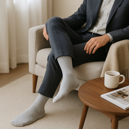 Classic Light Grey Crew Socks