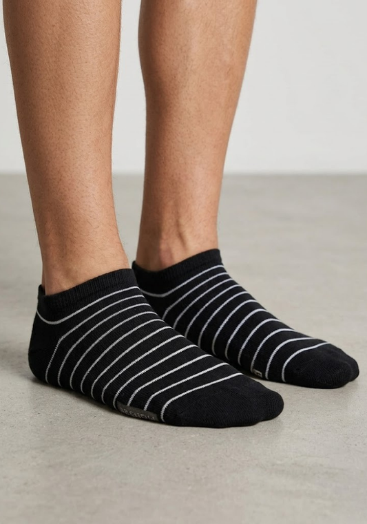 Essential Pinstripe Low-Cut Ankle Socks