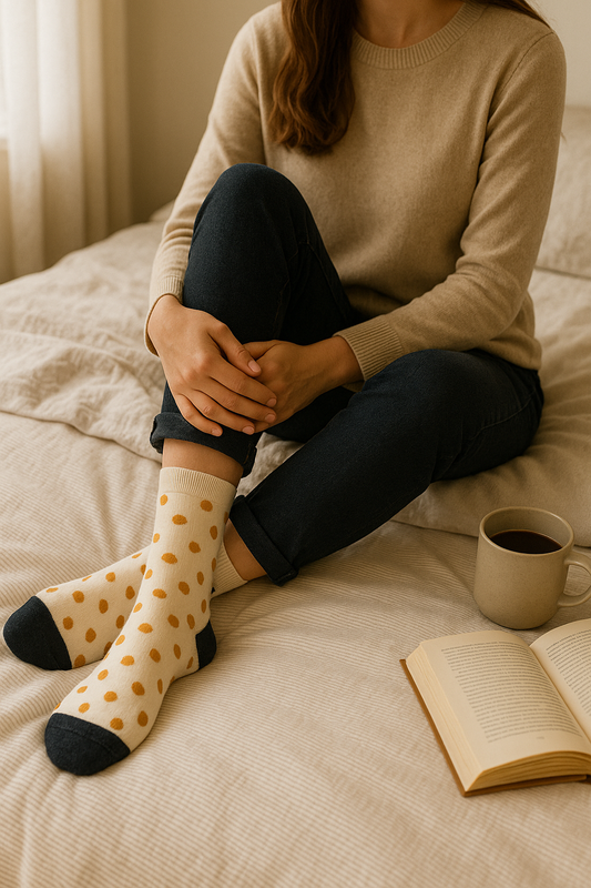 Golden Polka Charm Socks