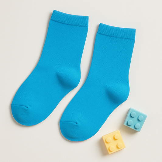Kids Bright Blue Socks