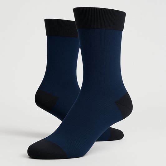 Midnight Navy Contrast Socks