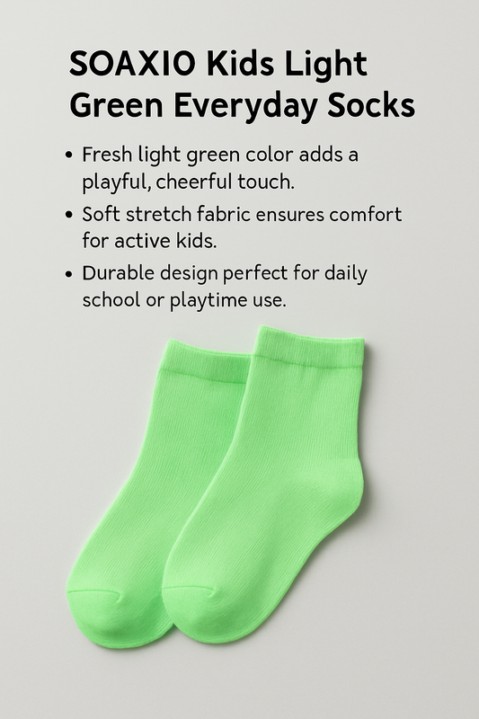 Kids Light Green Everyday Socks