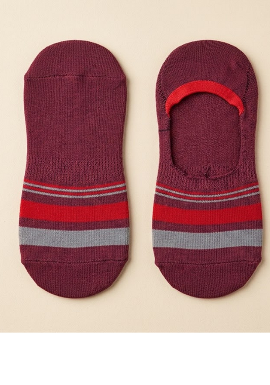Maroon & Crimson Striped Socks
