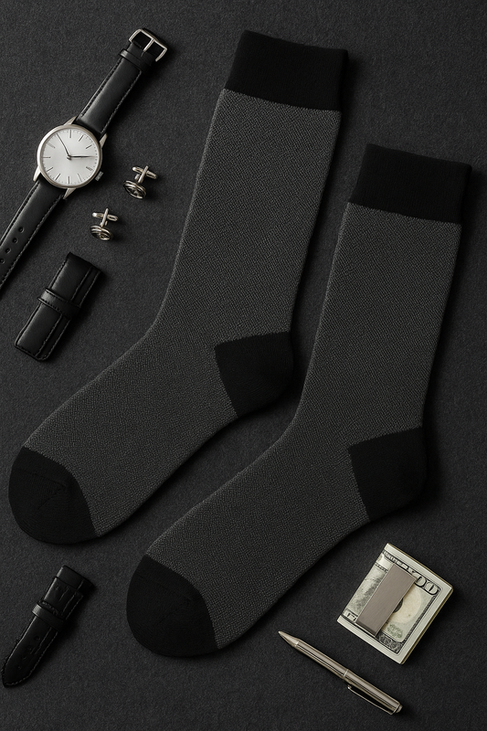 Graphite Black Contrast Socks