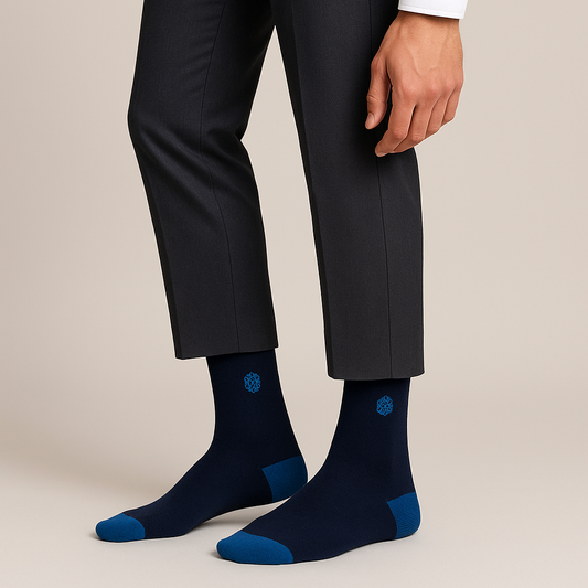 Midnight Blue Crest Socks