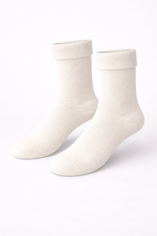 Ivory Pure Classic Crew (With Folded Welt / Turned-Down Cuff)