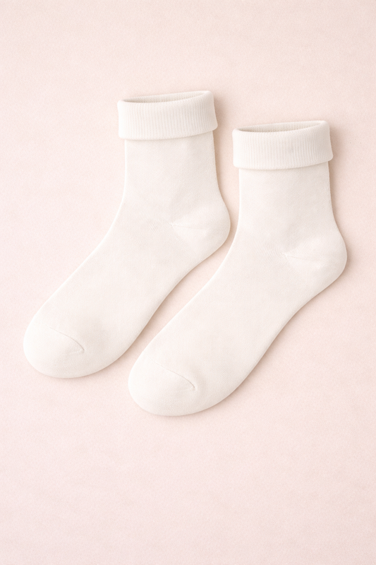 Ivory Pure Classic Crew (With Folded Welt / Turned-Down Cuff)