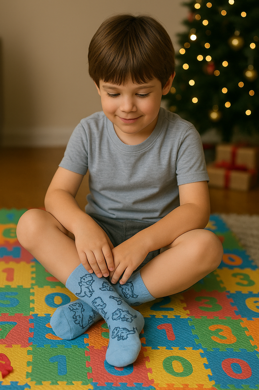 Light Blue Cartoon Socks – Fun Everyday Style