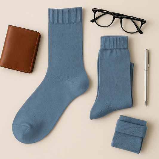 Dusty Blue Everyday Crew Socks
