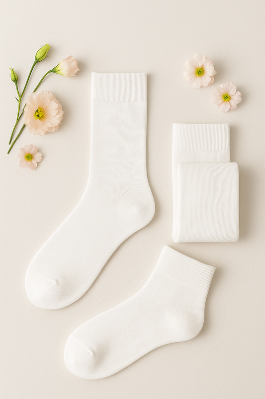 Classic White Crew Socks