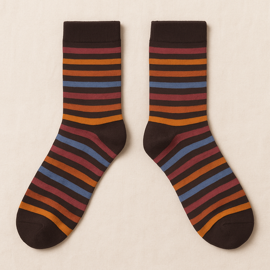 Rustic Sunset Stripe Socks