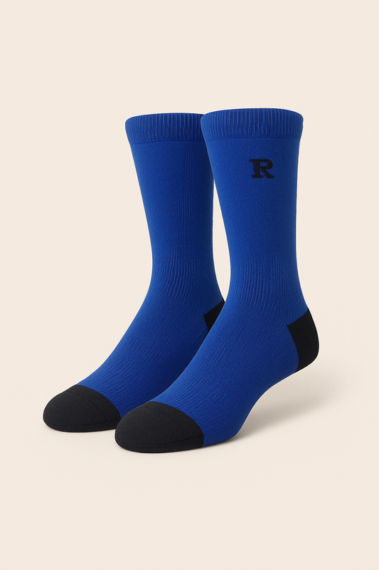 Blue Sporty Crew Socks