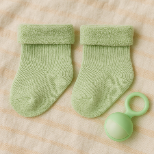 Soft Green Infant Socks