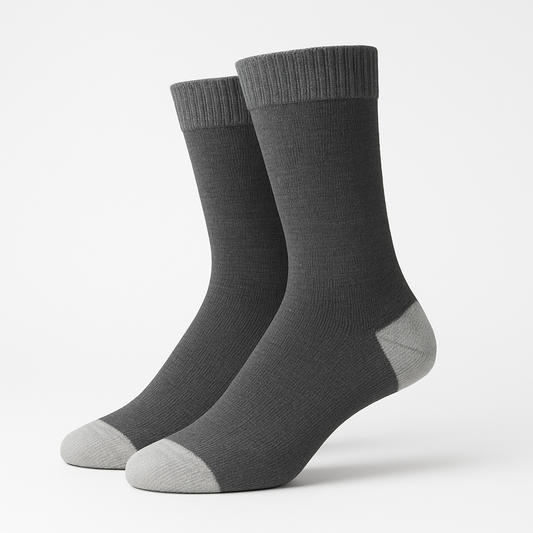 Classic Heather Grey Crew Socks