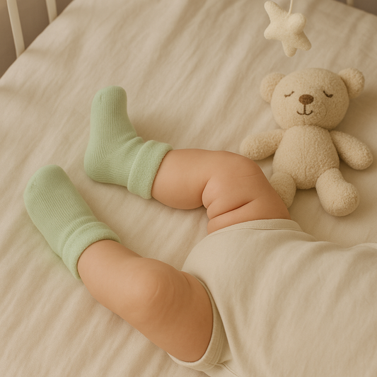Soft Green Infant Socks