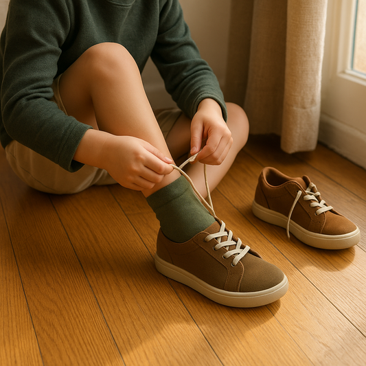 Olive Green Kids Socks