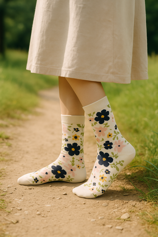 Spring Blossom Floral Socks